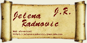 Jelena Radnović vizit kartica